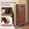 Costway Wood Jewelry Armoire Storage Box Chest Stand Organizer