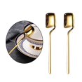 thumbnail image 4 of Cubiertos de postre perfecl acero inoxidable oro 2x cuchara de café, 4 of 8