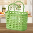 thumbnail image 4 of PPgejGEK Portable Bath Basket Large Plastic Bathhouse Shower Caddy Storage Organizer Carry Handle 14.9 x 12.9 x 6.69 inches Water Resistant Wash Bin for Toiletries Travel, 4 of 6