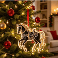 thumbnail image 3 of chaungfeng Horse Christmas Ornaments, 2D Acrylic Horse Ornament for Christmas Tree for Women Horse Lovers Equestrian Gifts and Xmas Tree Home Decor, 3 of 5