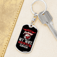 thumbnail image 6 of Wife Waiting Fishing Stainless Steel or 18k Gold Premium Swivel Dog Tag Keychain, 6 of 10