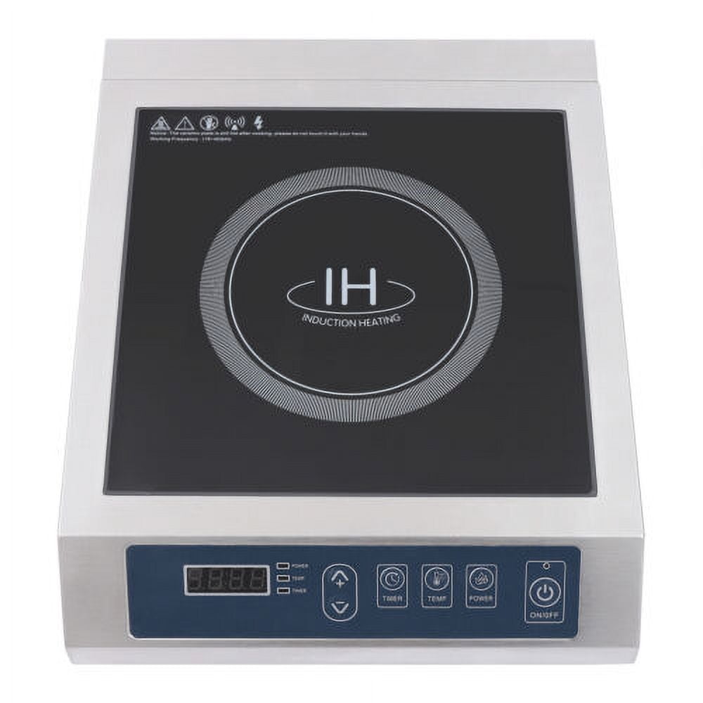 1800W Commercial Countertop Burners Induction Cooktop Hot Plate Stainless Steel