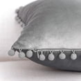 thumbnail image 2 of Ashler Home Deco Fundas De Almohada Con Pompones Partículas Suaves Fundas De Cojín De Terciopelo Sólido 18 X 18 Para Sofá Dormitorio Coche Paquete De 2 Gris, 2 of 5