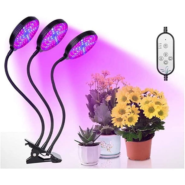 Lámpara LED de espectro completo con clip para el crecimiento de plantas, ideal para el cultivo de suculentas verdes, 100-240 V (45 W)