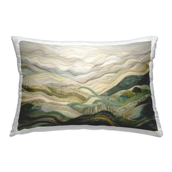 Stupell Industries Abstract Hills Landscape Decorative Printed Throw Pillow, 14 x 20