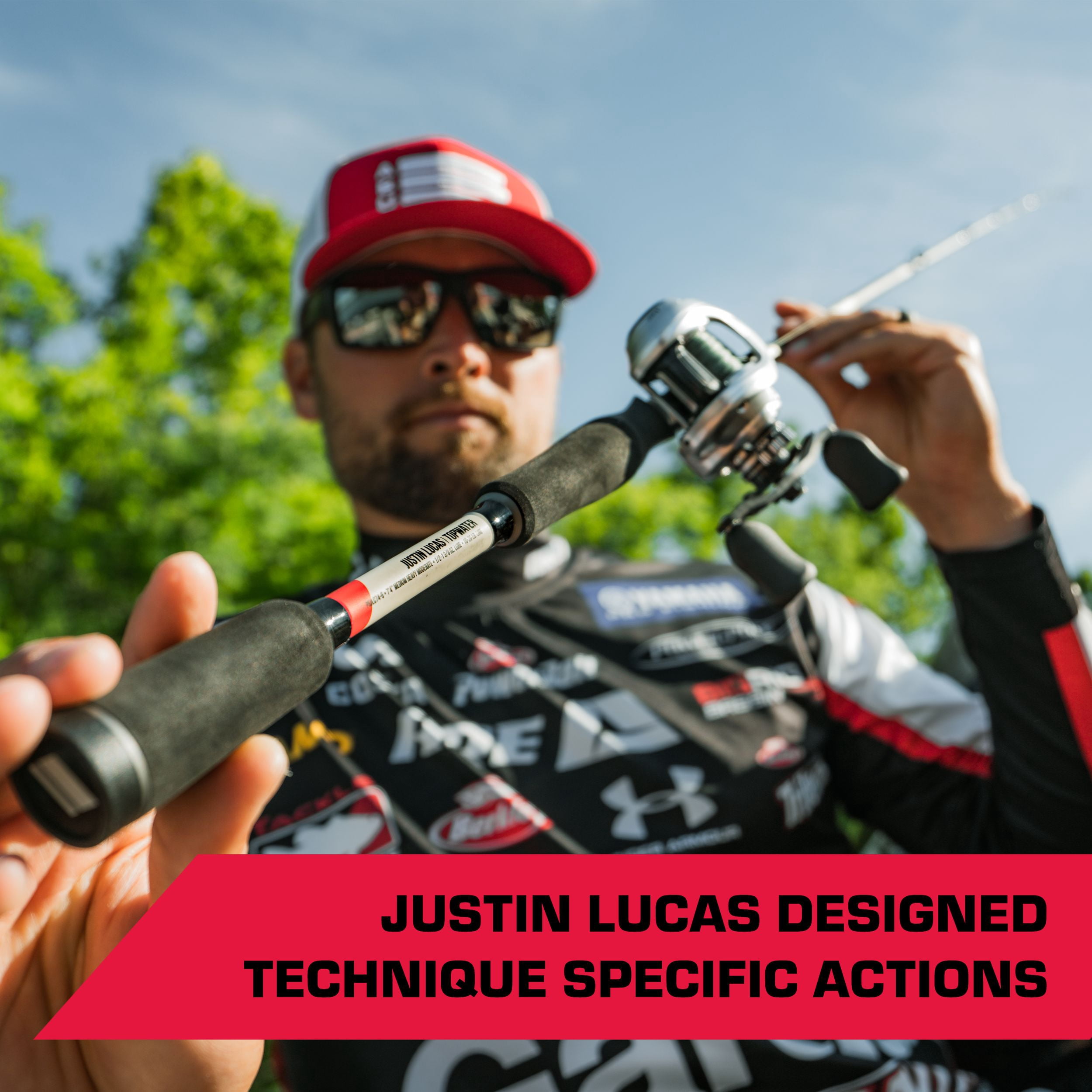 Abu Garcia Justin Lucas Topwater Rod, 7'4" Medium Heavy, 1 Piece