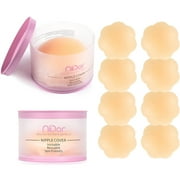 Niidor Reusable 4 Pairs Adhesive Silicone Nipple Covers Pasties Women's Nipple Covers with Case