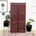thumbnail image 1 of Pemberly Row Armoire de Rangement à 4 Tablettes avec Portes 30"L X 60"H en Cerisier, 1 of 9