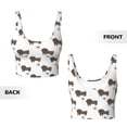 thumbnail image 5 of Kdxio Dachshund Dog Print Workout Crop Tank Top for Women Racerback Yoga Tank Tops Athletic Sports Shirts Exercise Undershirts, 5 of 9