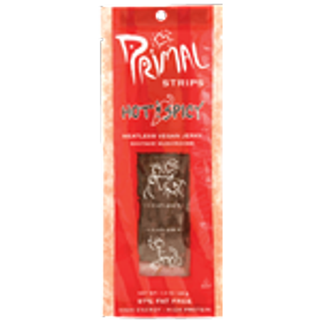 - Primal Strips Hot & Spicy Meatless Vegan Jerky, 1 oz.