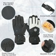 thumbnail image 4 of Uxcell Winter Ski Snow Gloves, 1 Pair Waterproof Touchscreen Winter Warming Gloves, Black-white, 4 of 7