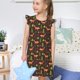 thumbnail image 4 of Balery Fox In Forest Camisón de princesa para niñas, pijama de algodón con mangas abullonadas, suave y bonito.-Small, 4 of 6