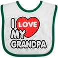 thumbnail image 3 of Inktastic I Love My Grandpa Boys or Girls Baby Bib, 3 of 4