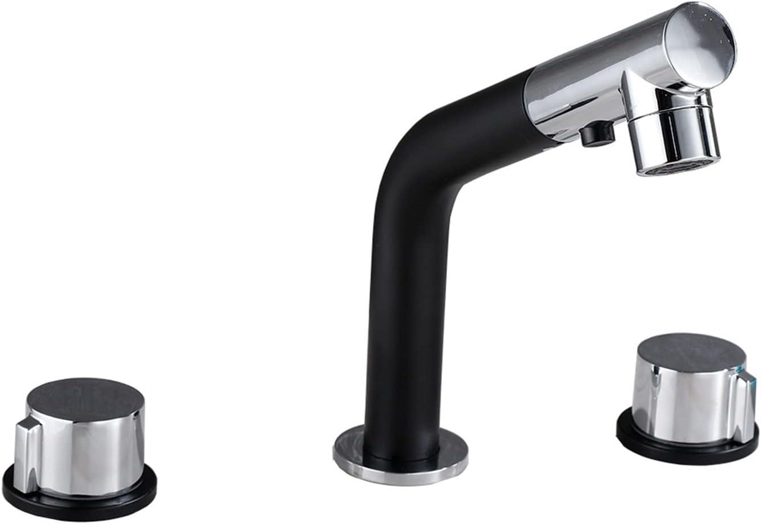 Bathroom Tub Faucet Double Handle Pull Out Spout Mixer Tap Bath Faucet Brass Black/White/Chrome Bathtub Faucet Mixers