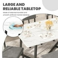 thumbnail image 5 of Dining Table Set for 6, 6 Piece Dining Set with Chairs and Bench, UHOMEPRO Modern Kitchen Table Set with Metal Frame for Dining Room, Kitchen and Apartment, White+Gray, 5 of 15