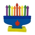 Hanukkah Foam Toy Menorah with Removable Colorful Candles and Dreidel
