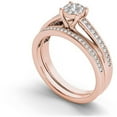 thumbnail image 2 of 3/8 Carat T.W. Diamond 10kt Rose Gold Cluster Engagement Ring Set, 2 of 5