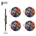 thumbnail image 2 of Round Analog Wall Clocks Non-Ticking Silent Clock Battery Operated Clcoks Decorative for Living Room-Colorful Zebra Oil Painting(12inch), 2 of 4