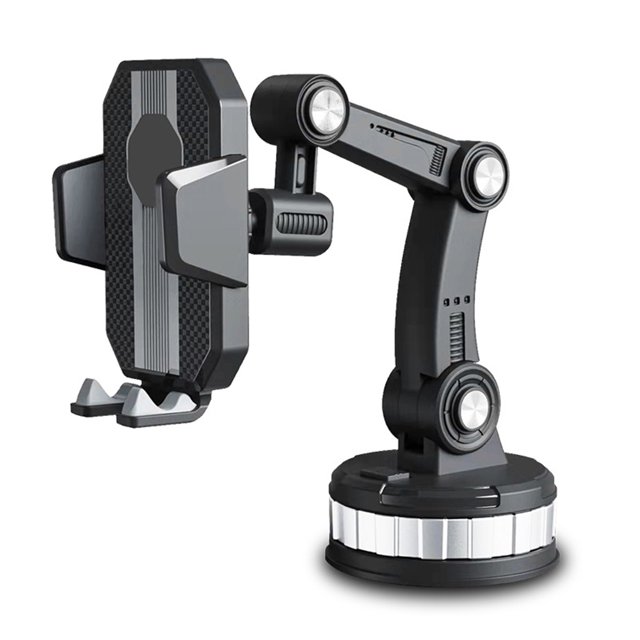 Riwesomey Soporte para teléfono móvil para coche, soporte giratorio para teléfono móvil para vehículo, soporte de ventosa para parabrisas, soporte Paneles de instrumentos para automóviles Negro