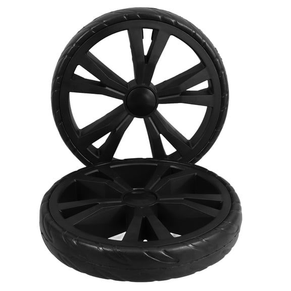 Alasum 2-Pack Replacement Shopping Trolley Wheels, Plastic Cart Wheel Set, Heavy Duty Spare Wheels for Grocery and Utility Carts