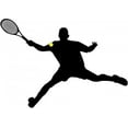 thumbnail image 2 of Tennis Player Silhouettes Wall Decal by Wallmonkeys Peel and Stick Graphic (48 in W x 34 in H) WM307743, 2 of 4
