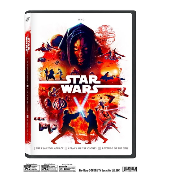 Star Wars: Prequel Trilogy (DVD) from Lucasfilm, full of action and adventure