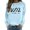 Light Blue, variant on Halloween Sweatshirt for Women Hoodless Sweatshirt for Comfort and Cozy Seasonal in Casual Fall and Winter Wardrobe Pink L