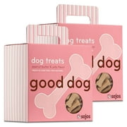 Angle View: Sojos Good Dog Crunchy Natural Dog Treats Peanut Butter & Jelly Flavor 8 oz 2 Pack