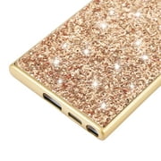 Phone Case for Samsung Galaxy S22 Ultra Case, Ultra Thin Glitter Bling Diamond Girls Woman Shockproof TPU Rubber Full Body Protective Cover for Samsung Galaxy S22 Plus 5G 6.8 inch 2022,Gold