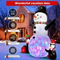 thumbnail image 3 of 6 FT Christmas Inflatable Snowman Outdoor Decoration with Build-in Multicolor LEDs, Snowman with 2 Penguins Gift Blow Up Inflatables Christmas for Yard Garden Lawn Xmas Holiday Decor, 3 of 9