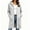 Gray, variant on Mock Neck Sweatshirt for Women Drawstring Button Down Loose Long Sleeve Casual Solid Color Mid Length Hoodie Coat with Pockets L