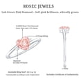 thumbnail image 5 of Rosec Jewels Lab Grown Pink Diamond Heart Promise Ring - Fancy Pink - VVS Quality - 1 Carat - Pink White Diamond Ring - Gift for Women, 18K White Gold, US 7.50, 5 of 8