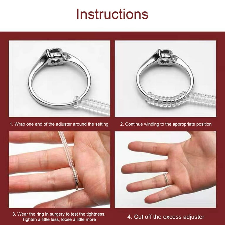 1 Ring Size Adjuster for Loose Rings, Invisible Transparent Ring