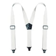 thumbnail image 3 of SGFCWSX Men Y-Type Adjustable Suspenders, Elastic Straps Strong Clips 3.8cm Width Formal White, 3 of 3