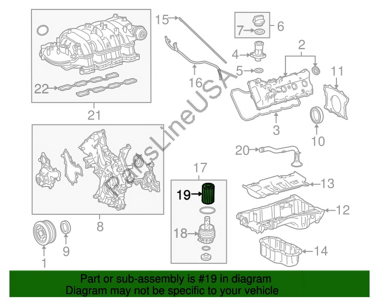 Pack of 10 Genuine Toyota Lexus Element Kit Oil Fil Replacement Engine Filter 04152-YZZA4