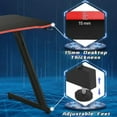 thumbnail image 2 of NiamVelo Gaming Desk 39.4 inch Z-Shaped Computer Desk PC Computer Table Home Office Desk Ergonomic Gamer Workstation with Headphone Hook, Red, 2 of 7