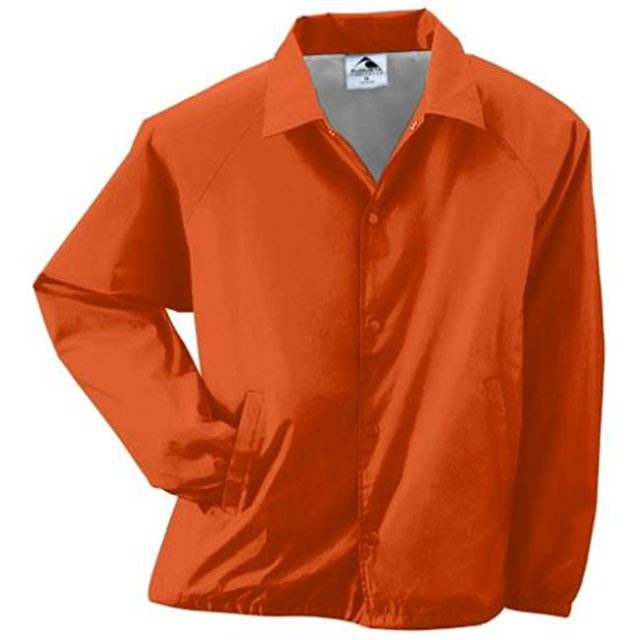 3100A Adult Nylon Coachs Jacket, Orange - 3X