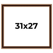 31x27 Frame Gold Brown Plein Air Vintage Solid Wood Picture Frame | 1.75 Inches Moulding Width |