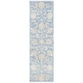 thumbnail image 2 of SAFAVIEH Glamour Catrine Bordered Wool Runner Rug, Blue/Beige, 2'3" x 8', 2 of 5