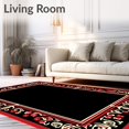 thumbnail image 2 of ODIKA 6'x9' Machine Washable Non-Slip Area Rug, Elegant Dining Implement Welcome with Sophisticated Culinary Art High Traffic Rug with Pad, Red, 734952, 2 of 8