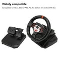 thumbnail image 3 of Game Racing Wheels, Adjustable Height 180 Degree Roation PC Steering Wheel Dual Vibration Motor Plug And Play With Pedals For Game Accessories, 3 of 8