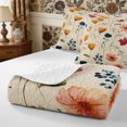 thumbnail image 4 of Manfei Botanical Flower Quilt Full 3-Piece,Spring Garden Full Bedspread Sets,1 Coverlet and 2 Pillowcases, 4 of 7