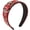 Red, variant on Jiibva Rock Headband PU Leather Headband Gothic Tiaras Leather Buckle Headband Steampunk PU Leather Headpiece Punk Headband