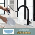 thumbnail image 3 of LAICAIW Black and Chrome Kitchen Faucet with Sprayer, Stainless Steel Kitchen Sink Faucet High Arc Utility Sink Faucet 1 or 3 Hole, Kitchen Tap for RV, Laundry, Bar, 3 of 7