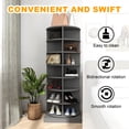 thumbnail image 6 of Aukfa 7-Tier Rotating Shoe Rack Tower, 360°Spinning Shoe Display Closet Organizer, Gray, 6 of 9