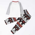 thumbnail image 7 of Family Christmas Pjs Christmas Family Outfit Kids Pajama Set Long Sleeve Crew Neck Full Length Pants Printed Soft Comfortable Sleepwear For Kids Black 6Y, 7 of 7