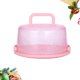 thumbnail image 4 of Caja portátil para guardar pasteles, recipiente para alimentos frescos con tapa y asa para el refrigerador (rosa), 4 of 7