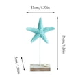 thumbnail image 3 of Starfish Tabletop Ornament Nautical Beach Style Decor With Base Style A for Table Shelf Cabinet and Coastal Room Decor, 3 of 7