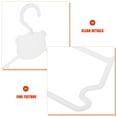 thumbnail image 3 of OULII Childrens Suit Hanger 10Pcs Simple Shape White Plastic Protect Shoulder Clothes Store Indoor Hanging, 3 of 7