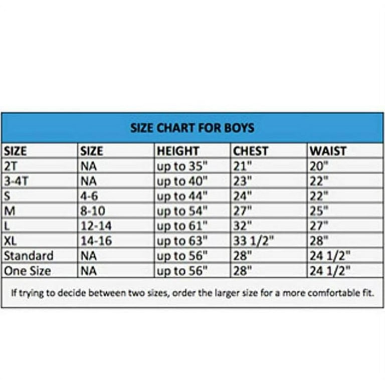 Nike childrens clothing size chart hot sale